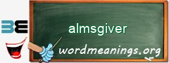 WordMeaning blackboard for almsgiver